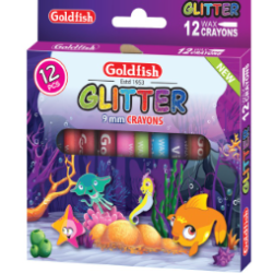 Goldfish Glitter 9mm Crayon (Pack of 12)