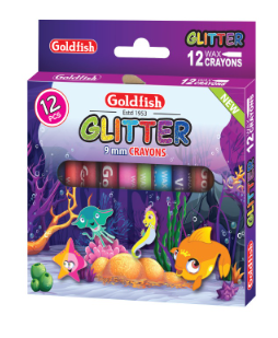 Goldfish Glitter 9mm Crayon (Pack of 12)