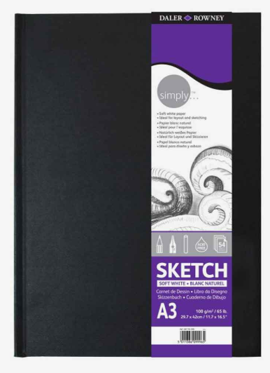 Daler Rowney Simply Black Hard Cover Sketchbook - Image 2