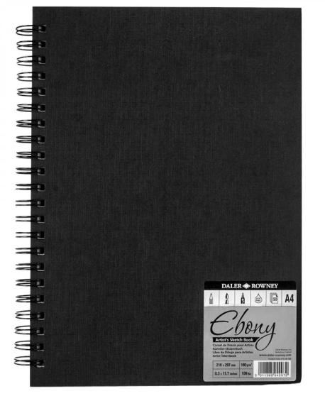 Daler Rowney Ebony Hardback Spiral Sketchbook - Image 2