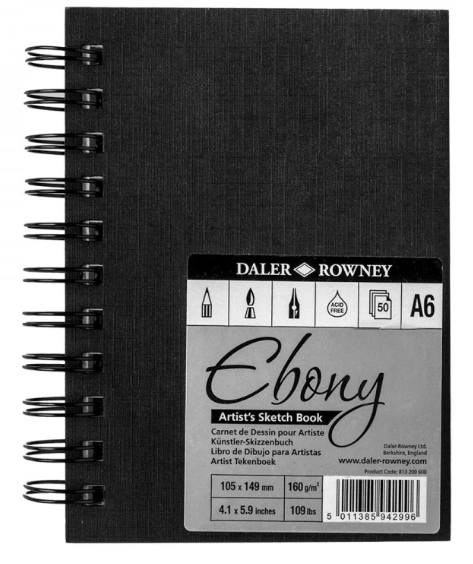 Daler Rowney Ebony Hardback Spiral Sketchbook - Image 4