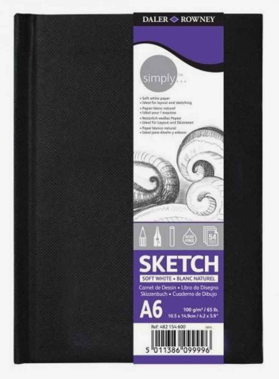 Daler Rowney Simply Black Hard Cover Sketchbook - Image 5