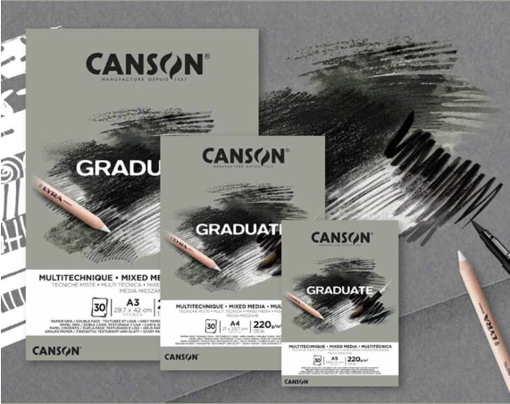 Canson Graduate Mixed Media Pad Grey