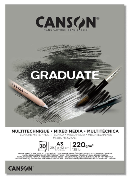Canson Graduate Mixed Media Pad Grey - Image 2