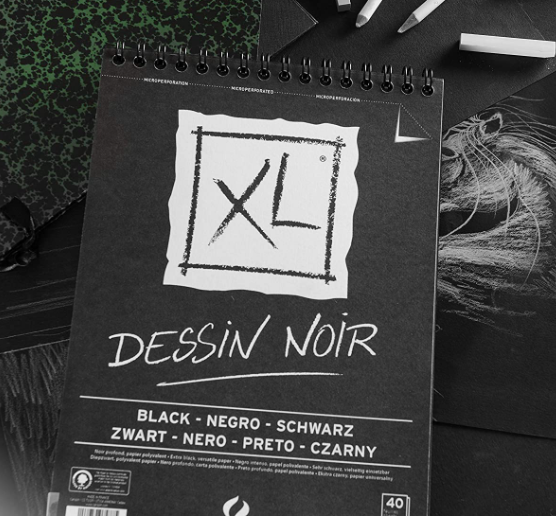 Canson XL Dessin Noir Black Paper Sketch Pad - Image 2