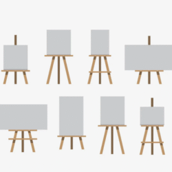 Canvas With Wooden Stand