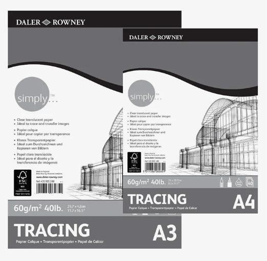 Daler Rowney Tracing Paper Pads 60gsm