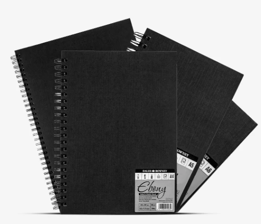 Daler Rowney Ebony Hardback Spiral Sketchbook