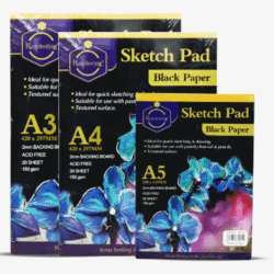 Keep Smiling Black Paper Sketch Pads