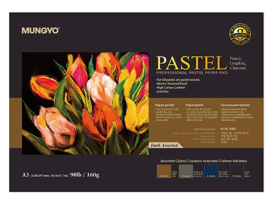 Mungyo Professional Pastel Paper Pad Dark Assorted - Image 2