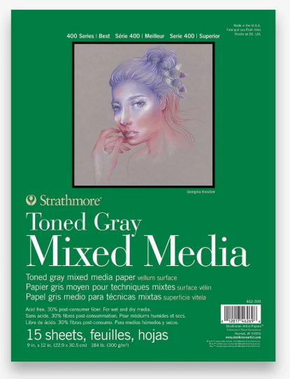 Strathmore 400 Series Toned Gray Mixed Media Pad